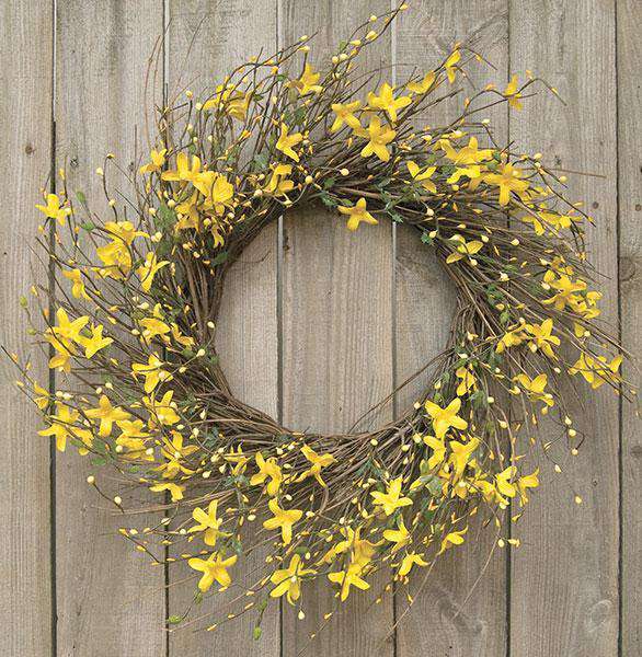 Star Forsythia Wreath, 20" Spring CWI+ 