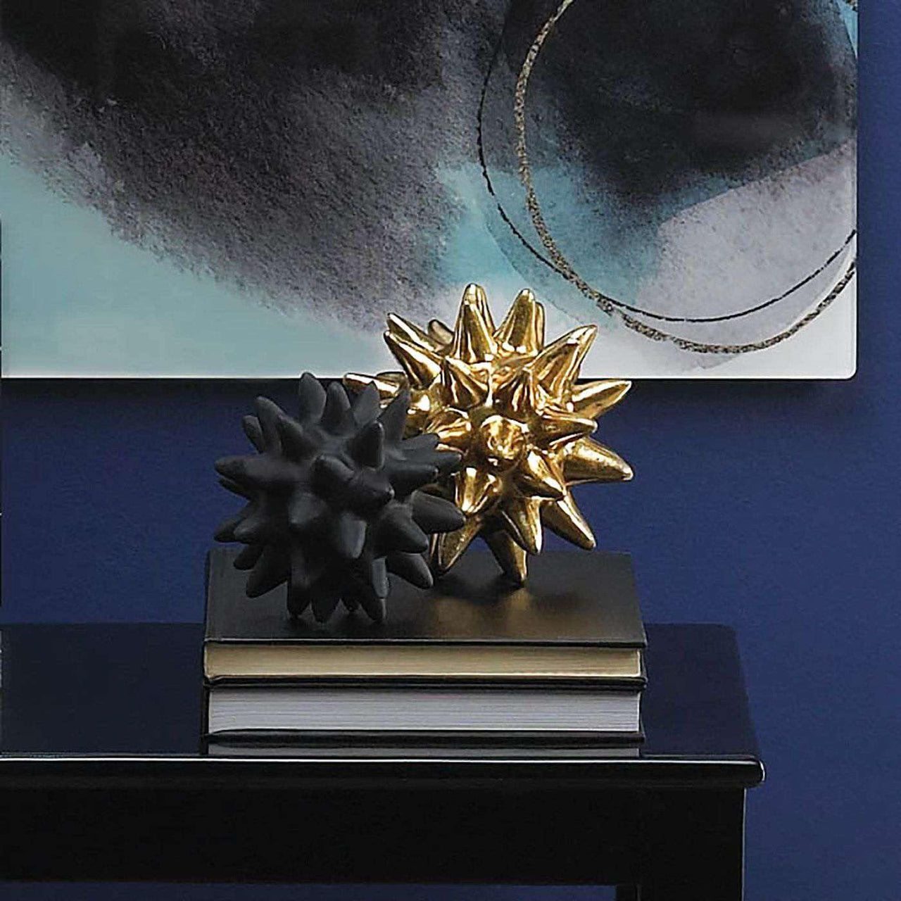 Storico Gold And Black Spike Sculptures - The Fox Decor