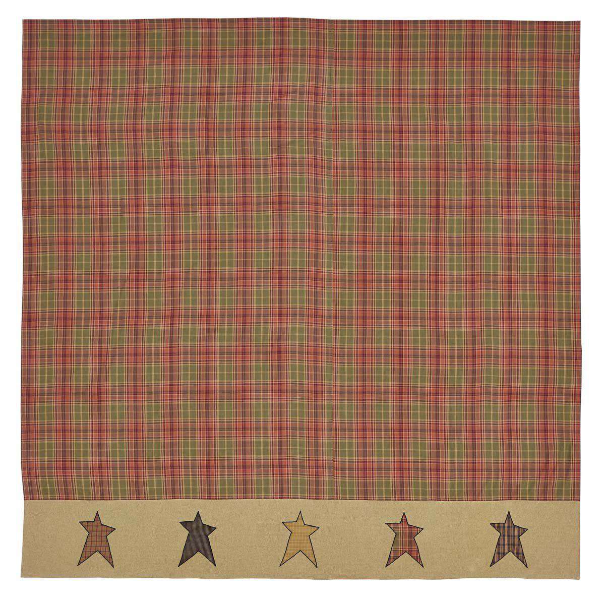 Stratton Colorful Primitive Stars Shower Curtain 72