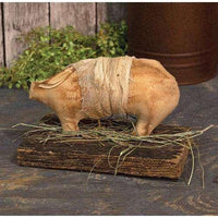 Stuffed Pig on Base - The Fox Decor