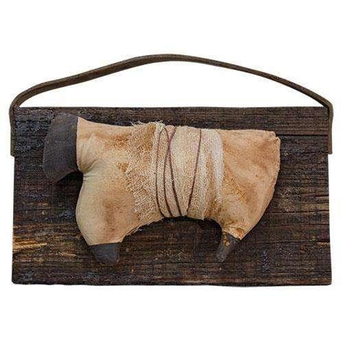 Stuffed Sheep on Board - The Fox Decor