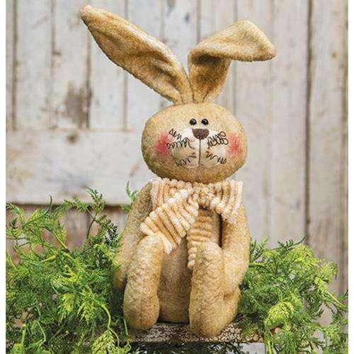 Stuffed Sitting Bunny With Scarf Easter CWI+ 