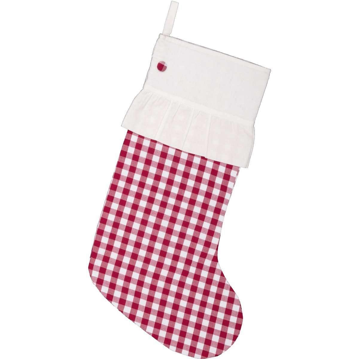 Emmie Red Check Stocking 12x20 VHC Brands - The Fox Decor