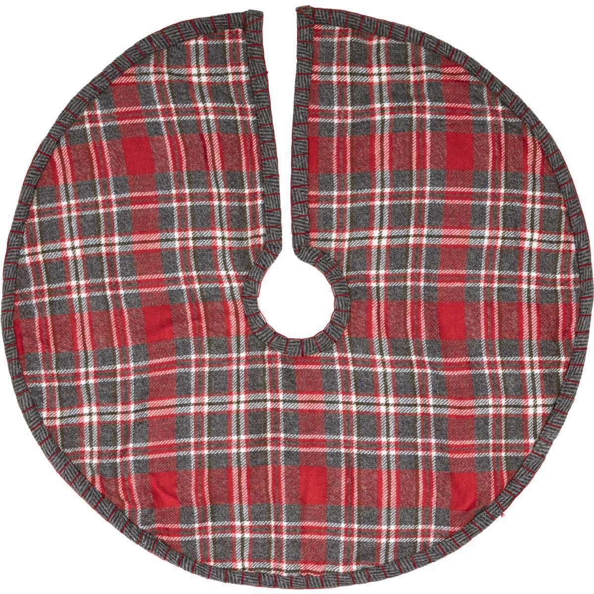 Anderson Plaid Mini Christmas Tree Skirt 21 VHC Brands - The Fox Decor