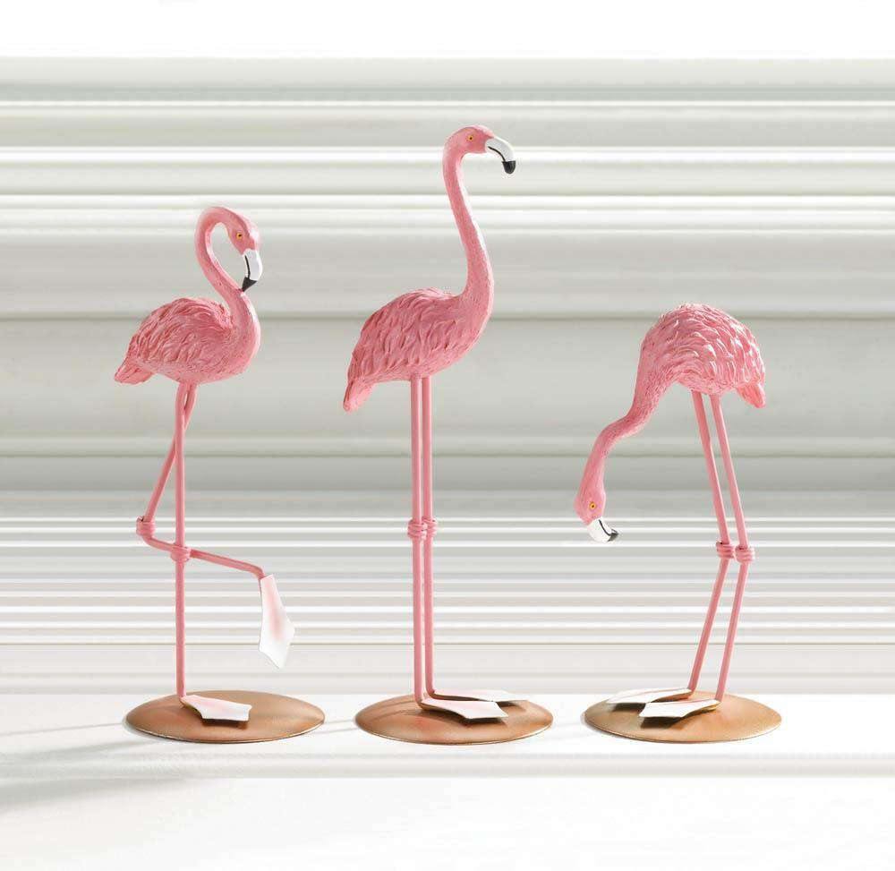 Tabletop Flamingo Trio - The Fox Decor