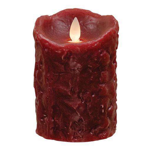 Tan Flicker Candle, 8" Valentine Decor CWI+ 