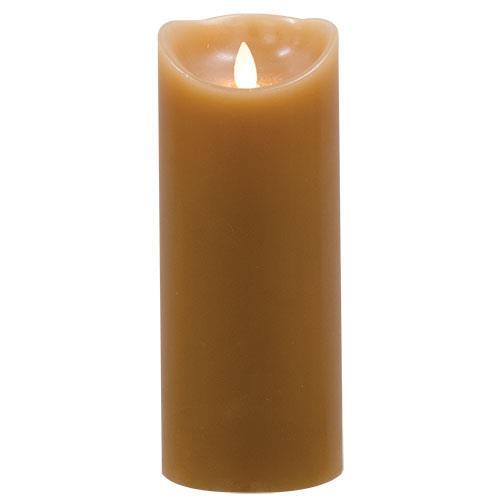 Tan Flicker Pillar, 6" - The Fox Decor