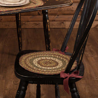 Thumbnail for Tea Cabin Braided Jute Chair Pad Set of 6 Green, Crimson, Creme - The Fox Decor