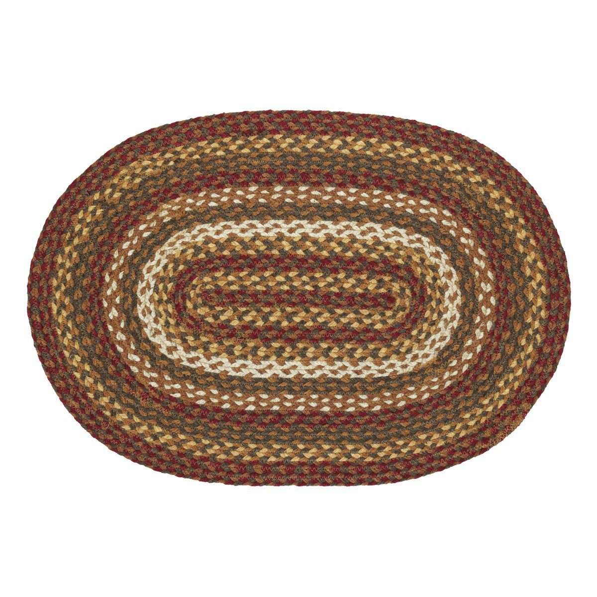 Tea Cabin Jute Braided Rugs Oval Rugs VHC Brands 24" x 36" 