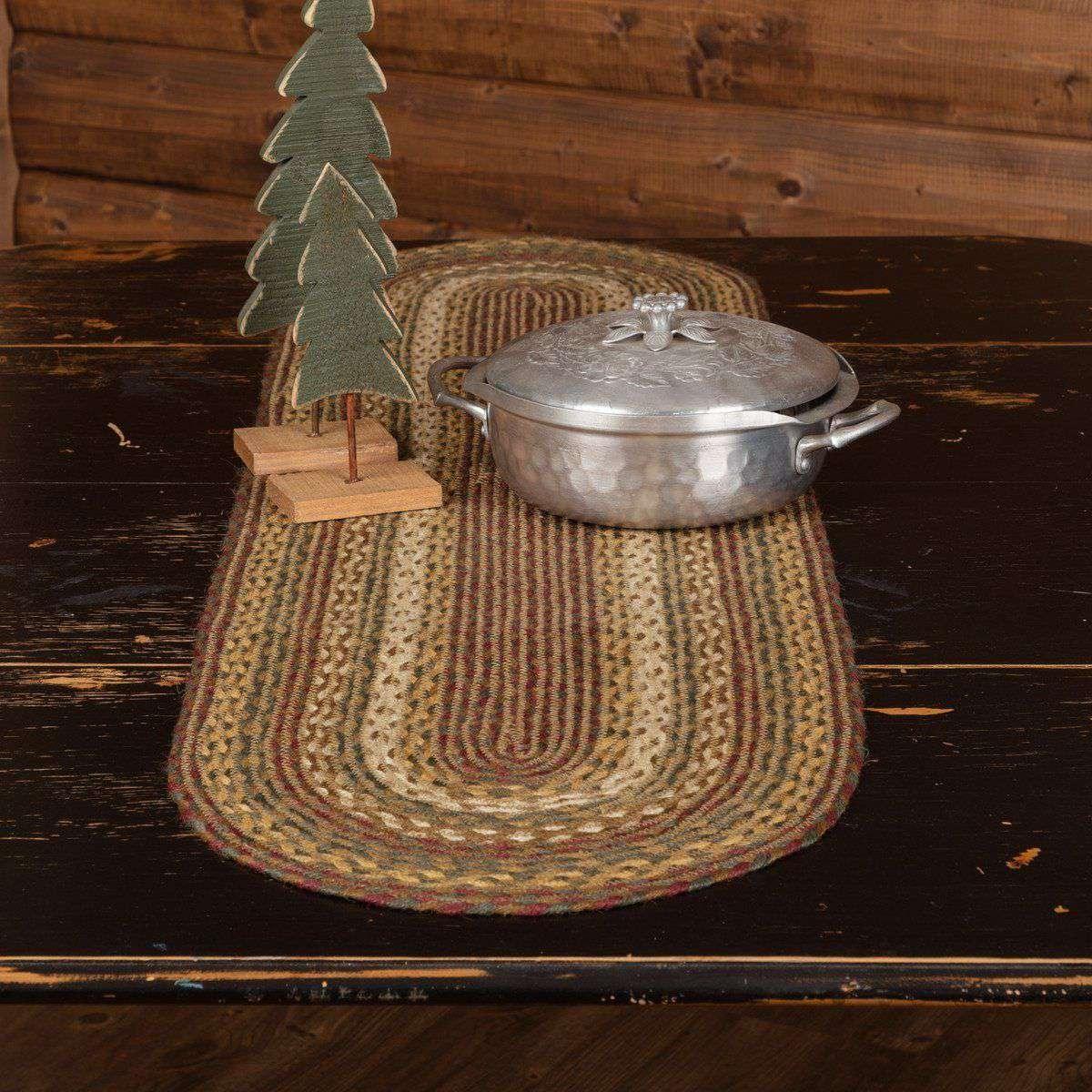 Tea Cabin Jute Braided Table Runner table runner VHC Brands 13"x48" 