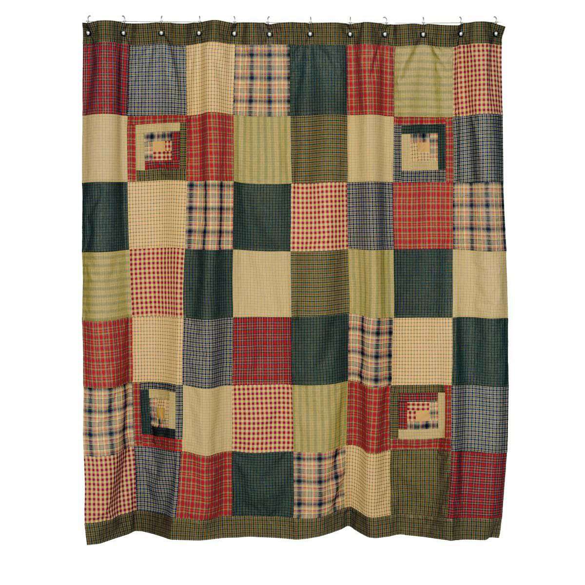 Tea Cabin Shower Curtain Patchwork 72