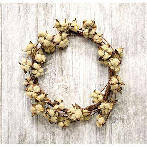 Teastain Cotton Wreath, 16" Cotton Florals CWI+ 