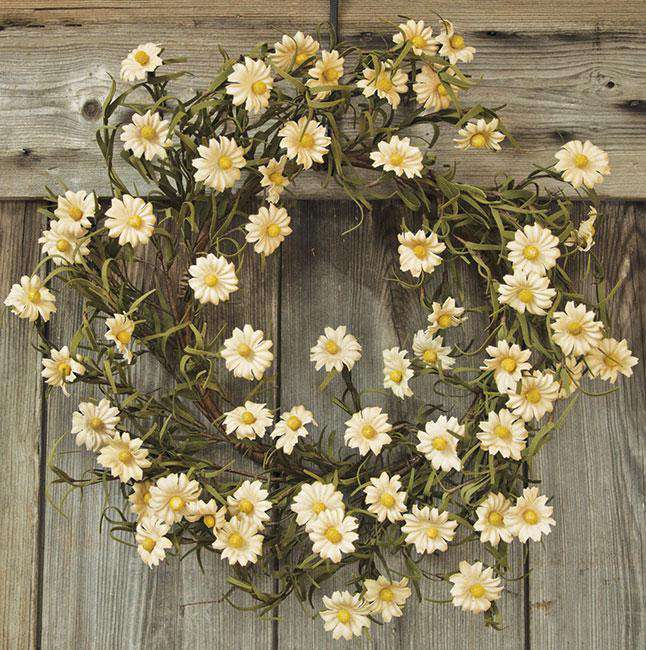 Teastain Daisy Wreath - 18" - The Fox Decor
