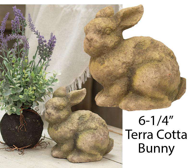 Terra Cotta Bunny, 6.25" Garden CWI+ 