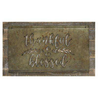 Thumbnail for *Thankful and Blessed Rustic Wood and Metal Sign Metal Signs CWI+ 