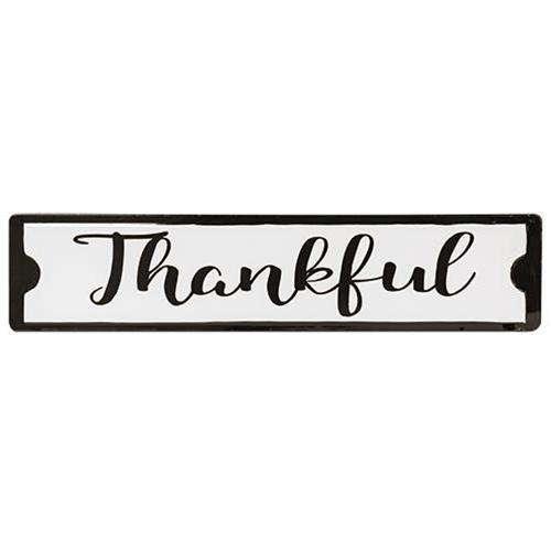 Thankful Black and White Street Sign - The Fox Decor