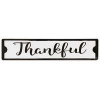 Thankful Black and White Street Sign - The Fox Decor
