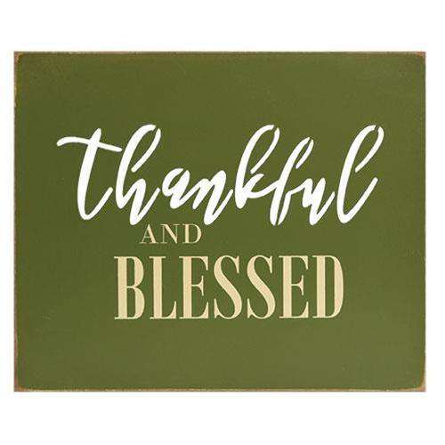 Thankful & Blessed Cutout Wood Sign Pictures & Signs CWI+ 