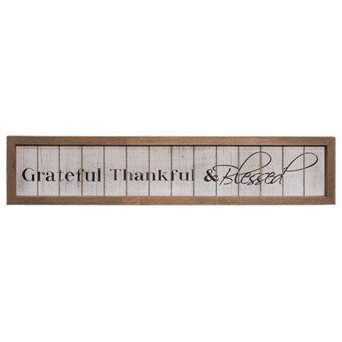 Thankful & Blessed Framed Shiplap Pictures & Signs CWI+ 
