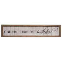 Thumbnail for Thankful & Blessed Framed Shiplap Pictures & Signs CWI+ 