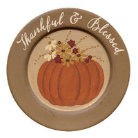 Thumbnail for Thankful & Blessed Pumpkin Plate HS Plates & Signs CWI+ 