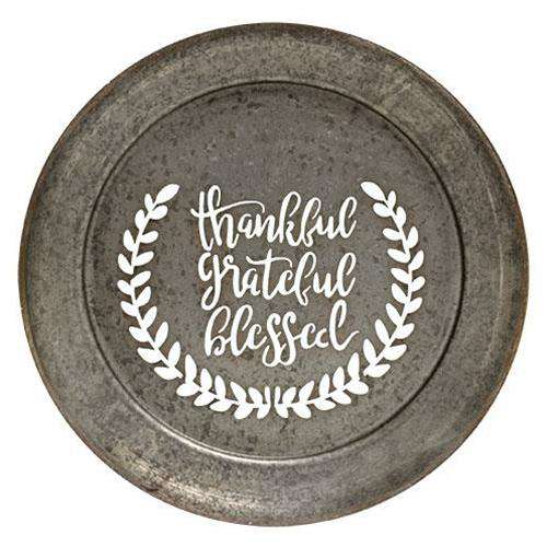 Thankful, Grateful, Blessed Metal Cutout Wall Plaque Metal Signs CWI+ 