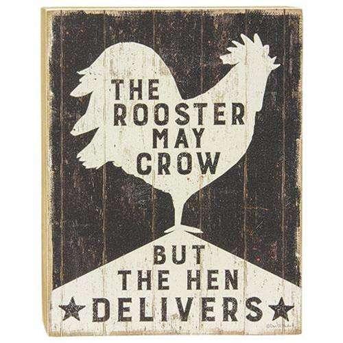 The Hen Delivers Box Sign - The Fox Decor