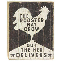The Hen Delivers Box Sign - The Fox Decor