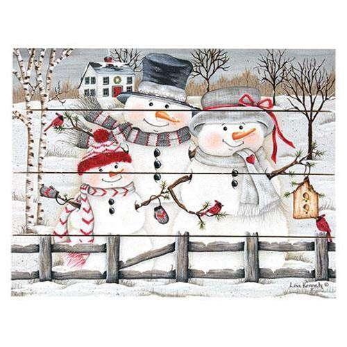 The Snow Family Pallet Art Winter Signs CWI+ 