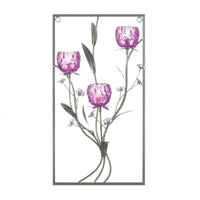 Thumbnail for Three Candle Magenta Flower Wall Sconce Gallery of Light 