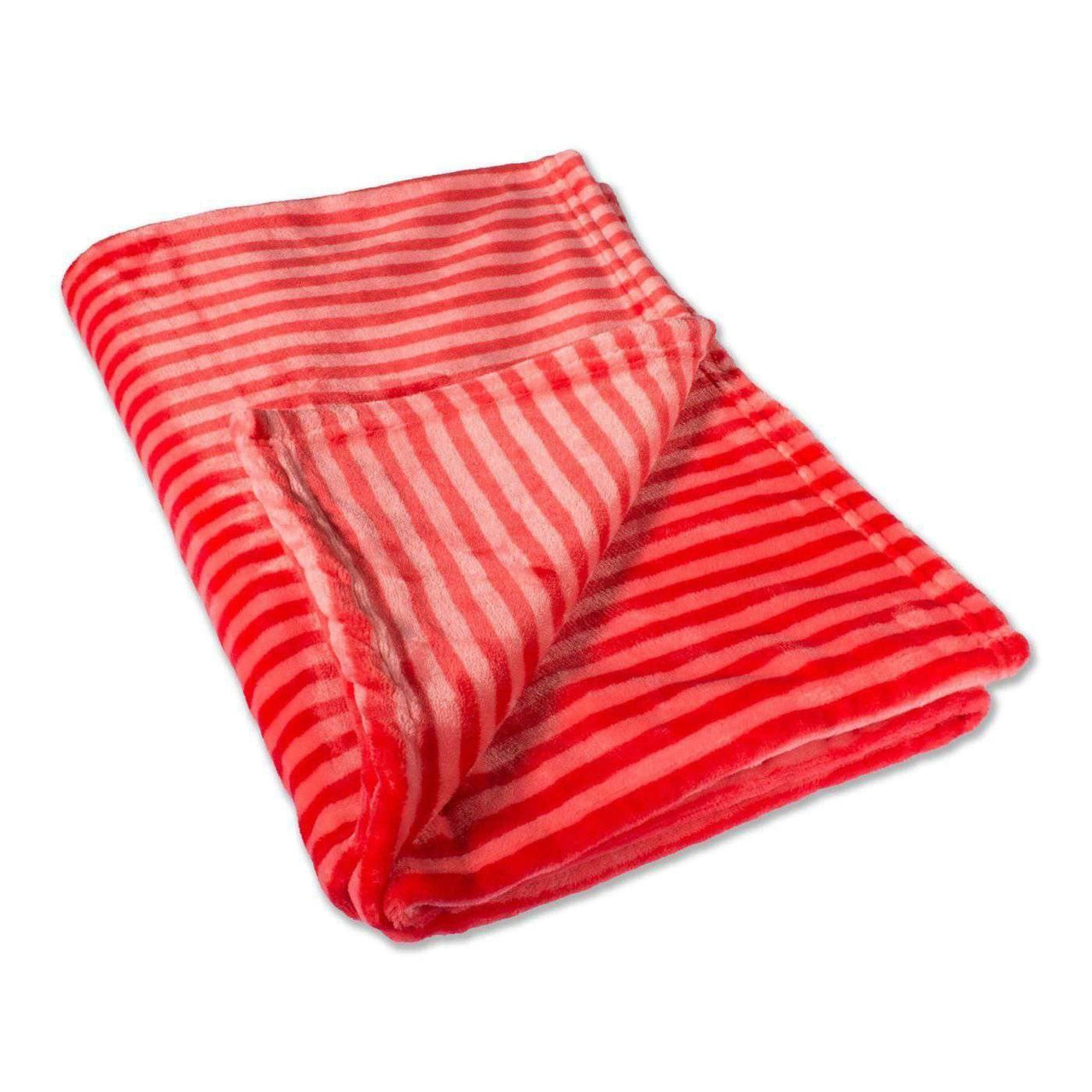 Red Stripe Throw Blanket 50X60 - The Fox Decor