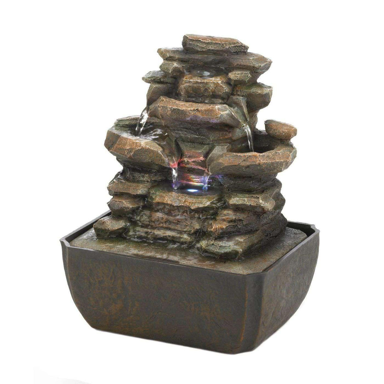 Tiered Rock Formation Fountain - The Fox Decor