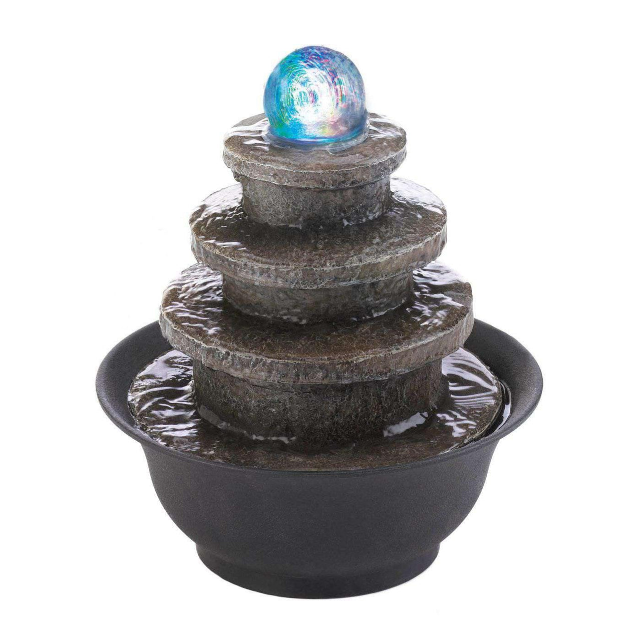 Tiered Round Tabletop Fountain - The Fox Decor