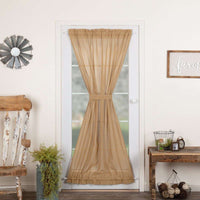 Tobacco Cloth Khaki/Antique White/Natural Door Panel 72