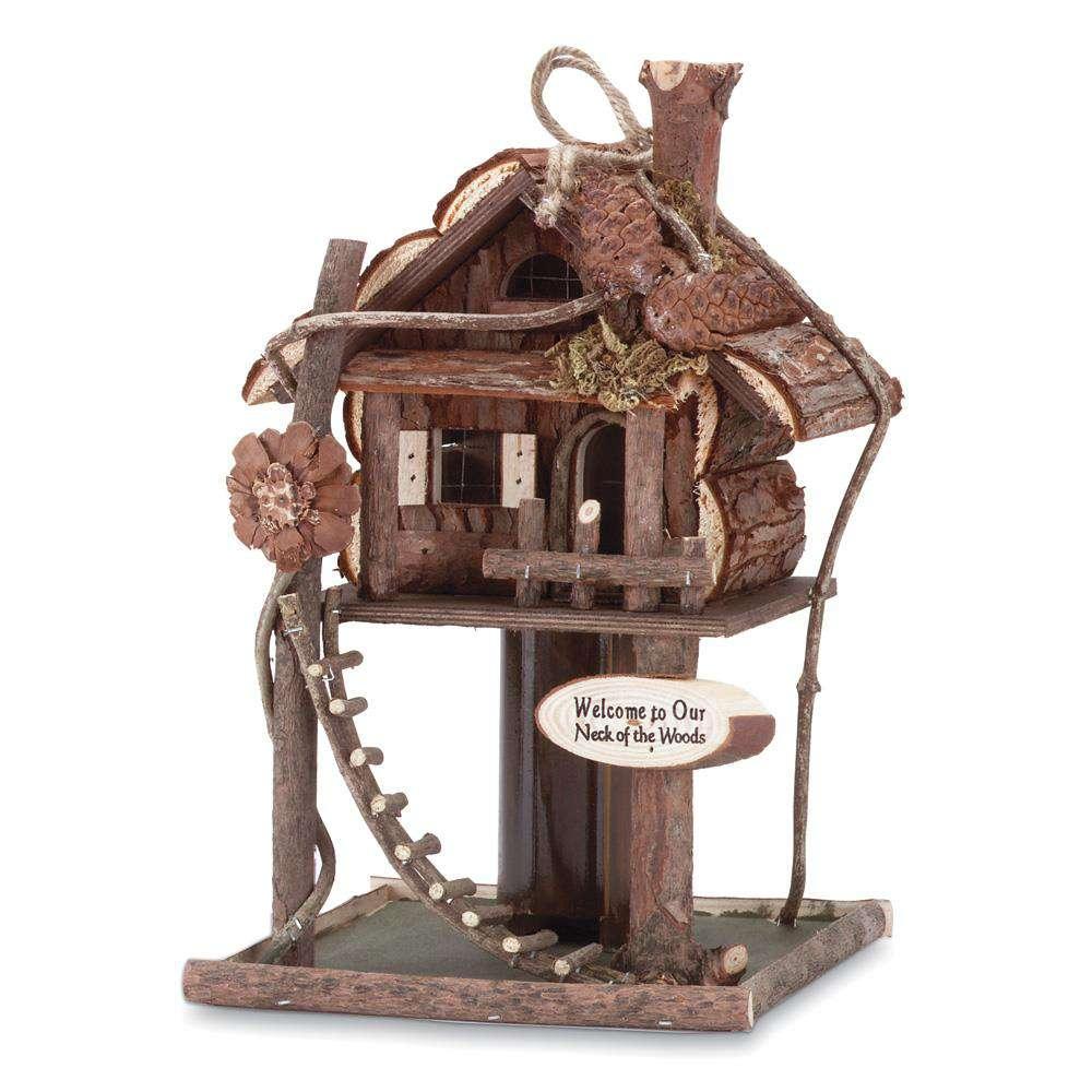 Tree House Bird House Feeder Accent Plus 