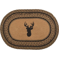 Thumbnail for Trophy Mount Jute Braided Rug Oval rugs VHC Brands 20x30 inch 