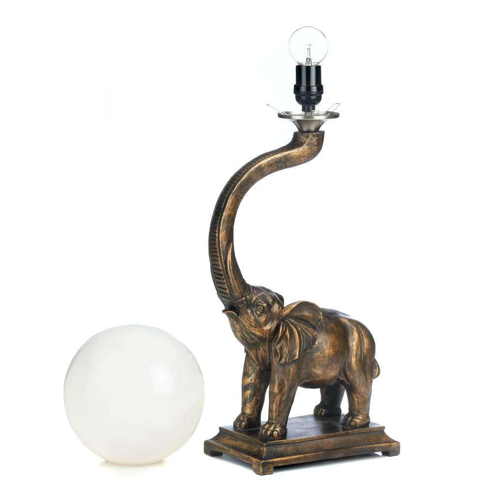 Trumpeting Elephant Globe Lamp - The Fox Decor