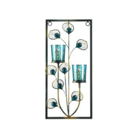 Thumbnail for Two Candle Peacock Wall Sconce - The Fox Decor