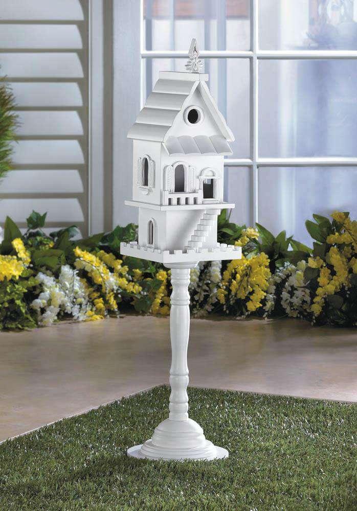 Two Story Pedestal Birdhouse - The Fox Decor