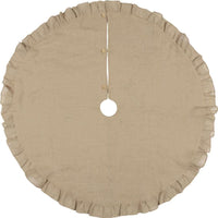 Jute Burlap Natural Christmas Tree Skirt 55 VHC Brands - The Fox Decor