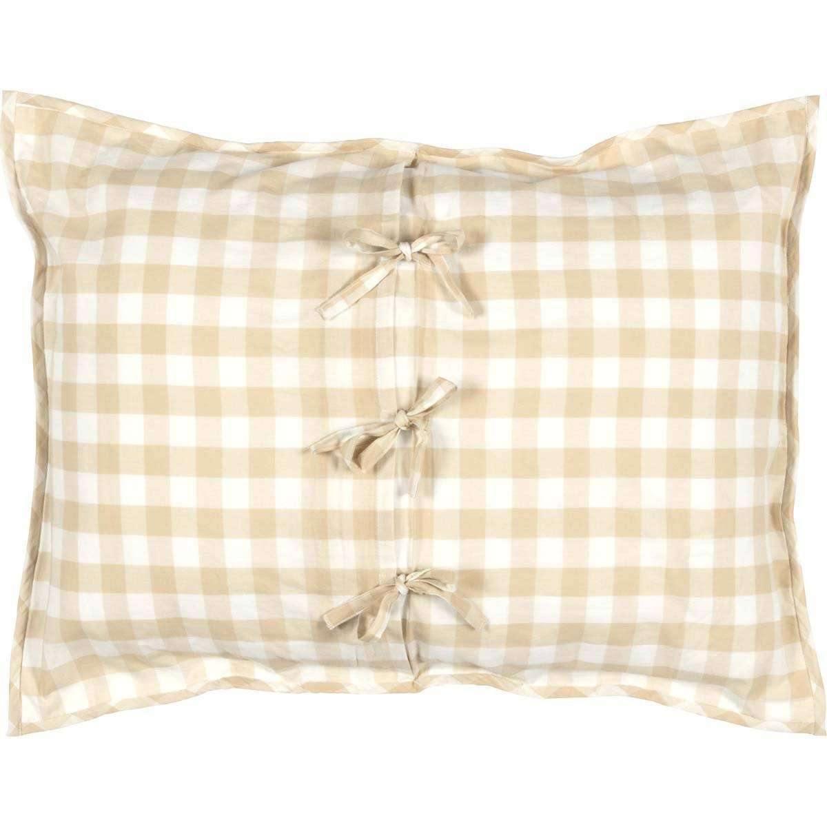 Annie Buffalo Tan Check Standard Sham 21x27 VHC Brands - The Fox Decor
