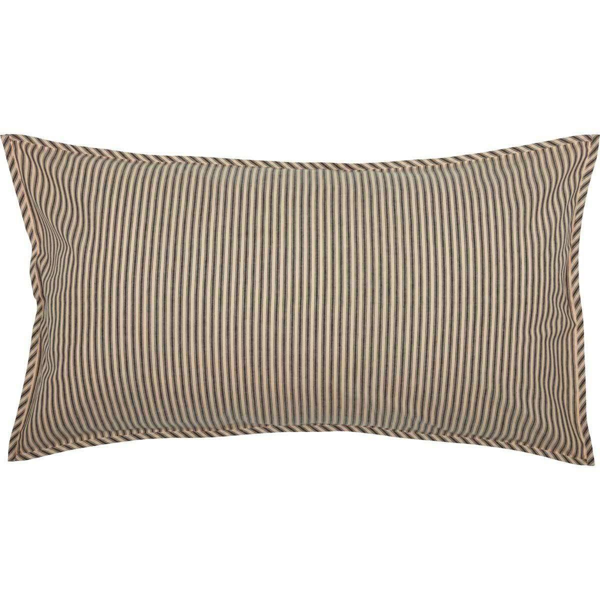 Sawyer Mill Charcoal Ticking Stripe King Sham 21x37 VHC Brands - The Fox Decor