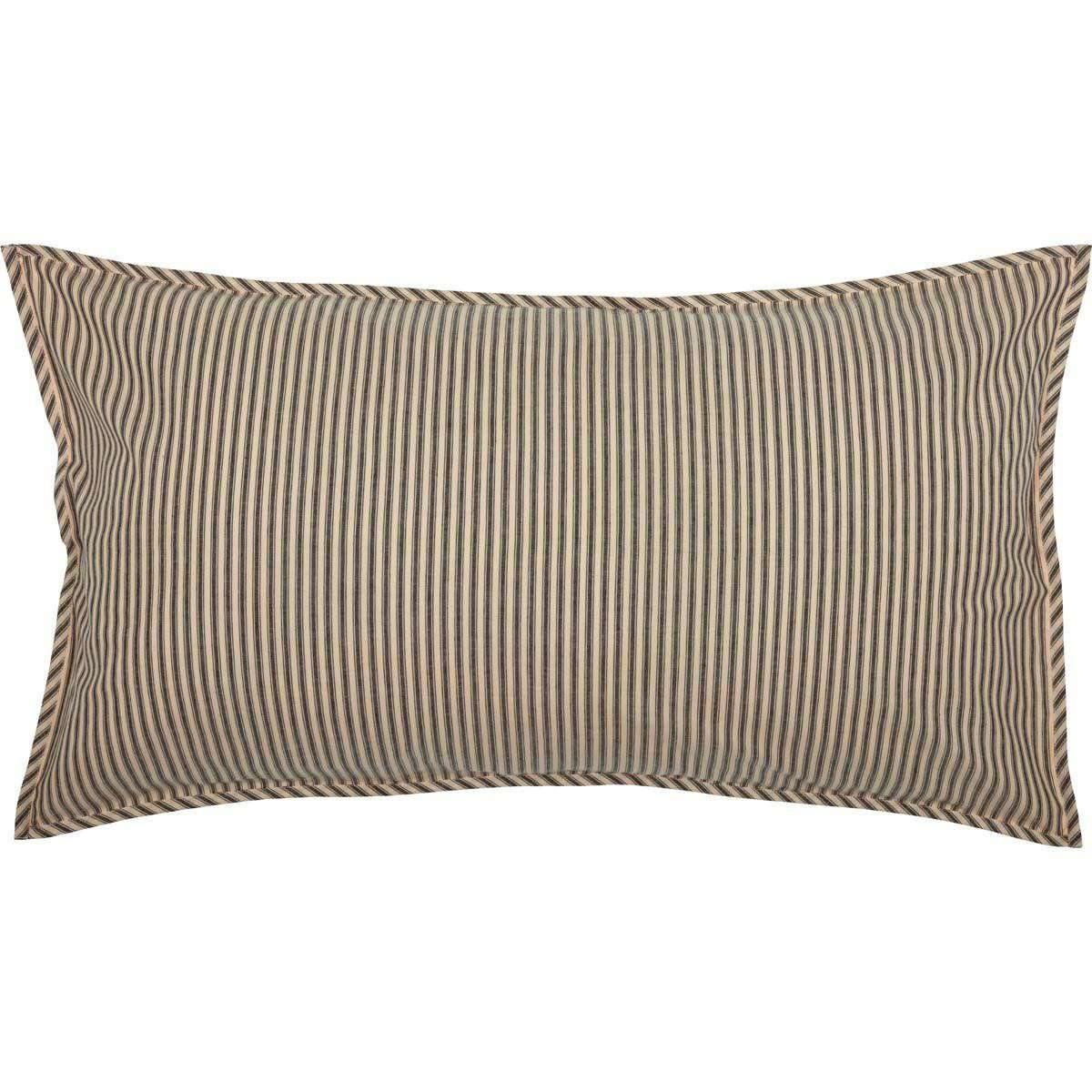 Sawyer Mill Charcoal Ticking Stripe King Sham 21x37