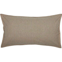 Sawyer Mill Charcoal Ticking Stripe King Sham 21x37 VHC Brands - The Fox Decor