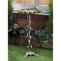 Thumbnail for Verdigris Leaf Birdbath - The Fox Decor