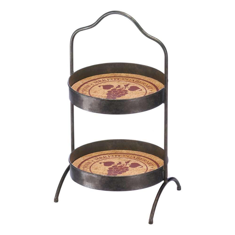 Vineyard 2-Tier Standing Tray - The Fox Decor