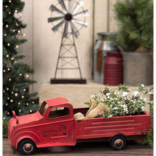 Vintage Red Truck Christmas Decor - The Fox Decor