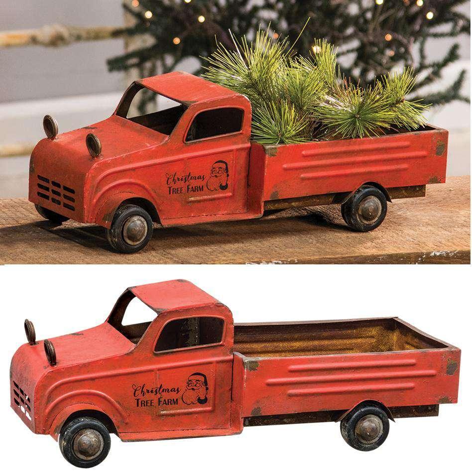 Vintage Red Truck Christmas Decor Tabletop & Decor CWI Gifts 