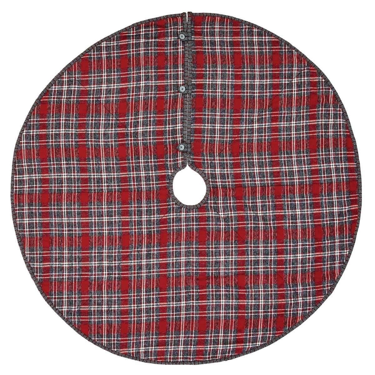Anderson Plaid Christmas Tree Skirt 48 VHC Brands - The Fox Decor