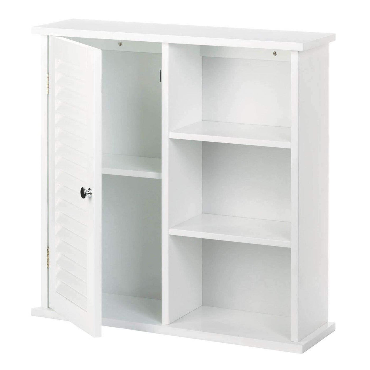 White Wall Cabinet With Shelves - The Fox Decor